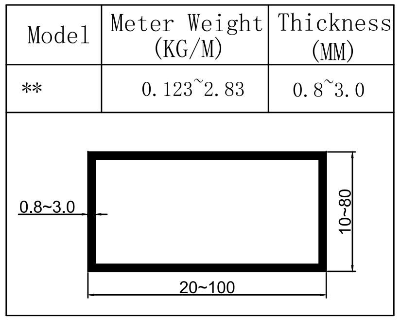 Aluminum Rectangular Tube