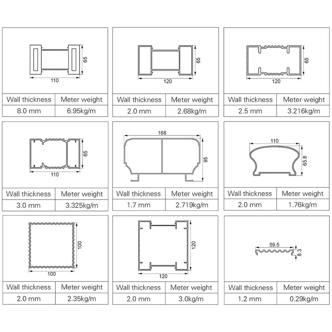 aluminum handrail profiles