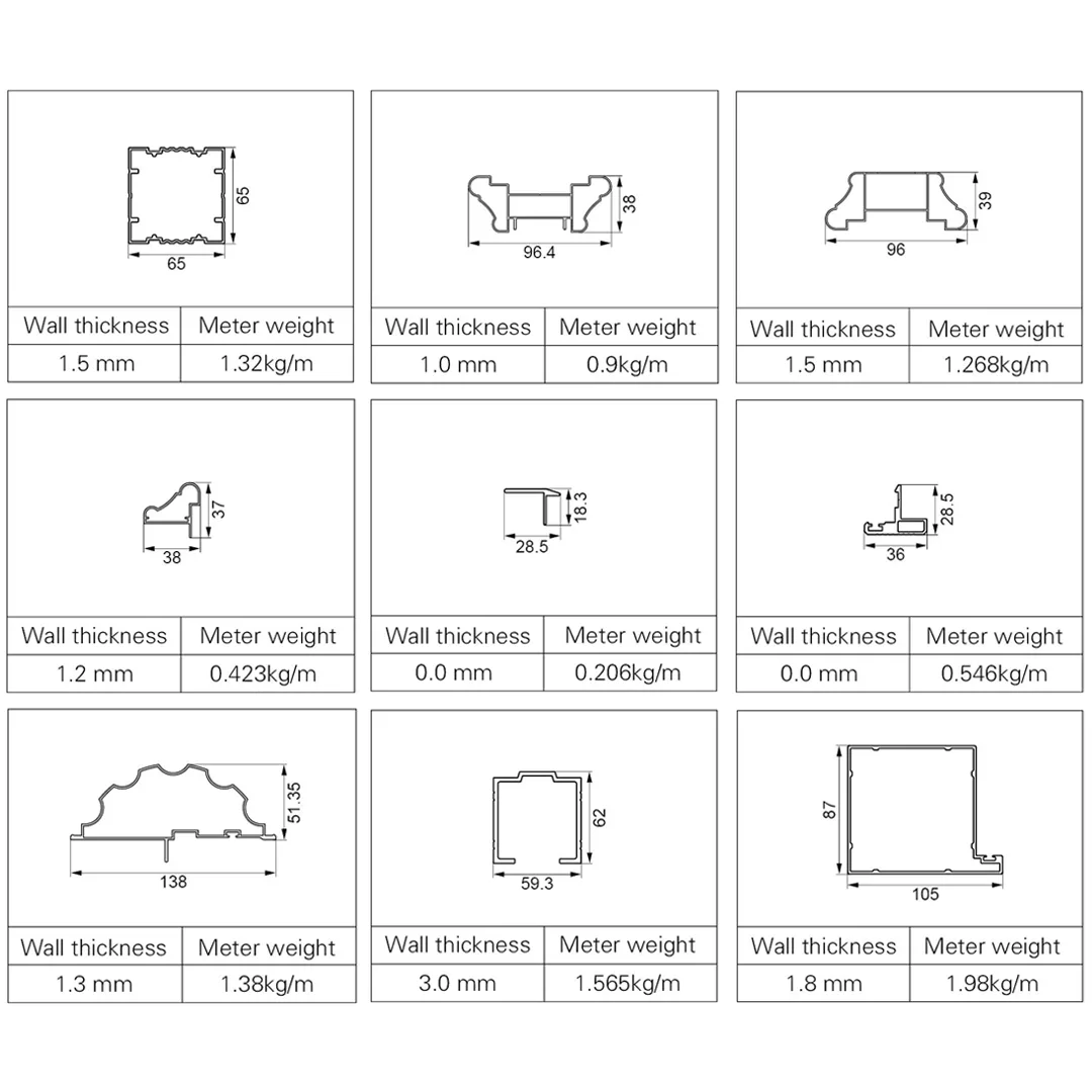 aluminum handrail profiles